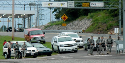 Y-12 Security at OREPA Vigil