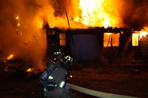 Fire Destroys Hillside Road Home