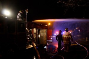 Fire Engine at Hillside Road Fire
