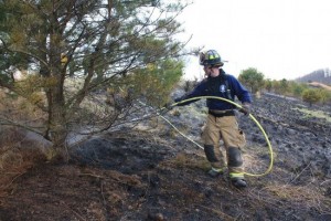 Oak Ridge Firefighter Battles Brush Blaze