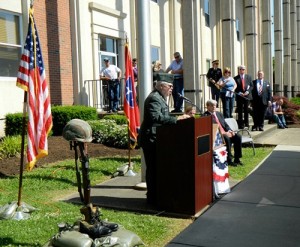Curtis Sexton at Memorial Day Ceremony