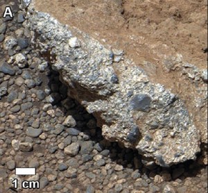 Mars Curiosity Rock Outcropping