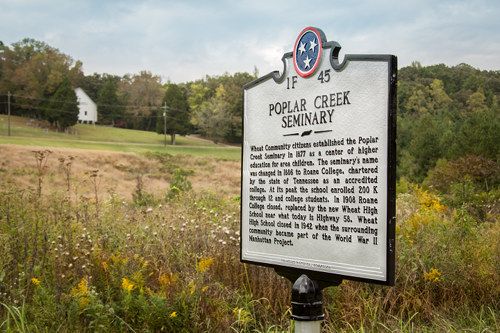 Wheat Historical Marker Poplar Creek Seminary