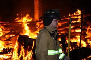 Firefighter at Windrock Road Fire