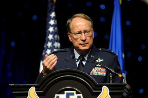 Retired Lt. Gen. Frank G. Klotz of the U.S. Air Force is pictured above in a Sept. 16, 2009, speech. (U.S. Air Force photo/Scott M. Ash)
