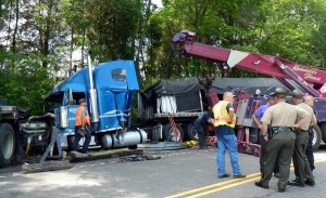 Edgemoor Road Fatal Crash Truck Cleanup