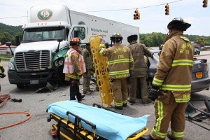 First Responders at Tri County Boulevard Crash