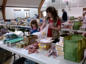 Girls Scouts Food 4 Kids Project
