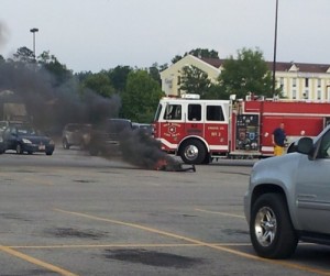 Walmart Parking Lot Fire