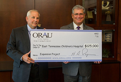 ORAU Check Presentation to East Tennessee Children's Hospital