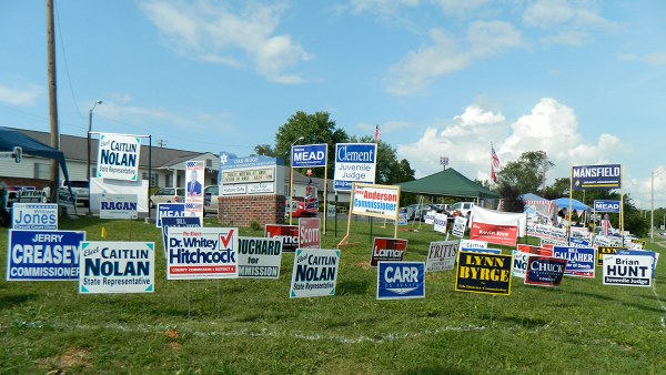 Anderson County Early Voting Campaign Signs