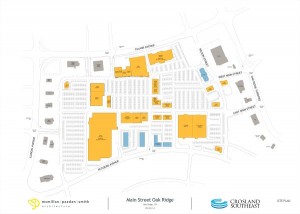 Main Street Oak Ridge Site Plan without Tenants