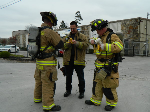 Oak Ridge Firefighters Jordan Alcorn, Adam Daugherty, and Ben Taylor