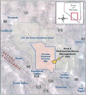 Area 5 Radioactive Waste Management Site Map