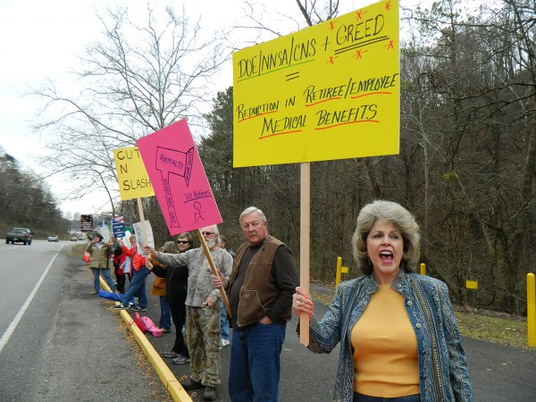 Y-12 Benefits Protest Ann Walden