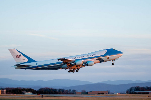 Air Force One Leaves McGhee Tyson Airport