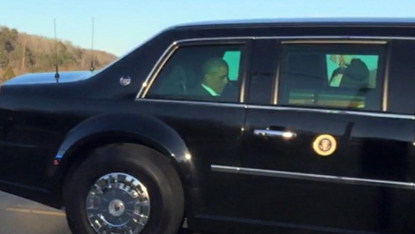 President Obama Limousine on Melton Lake Drive