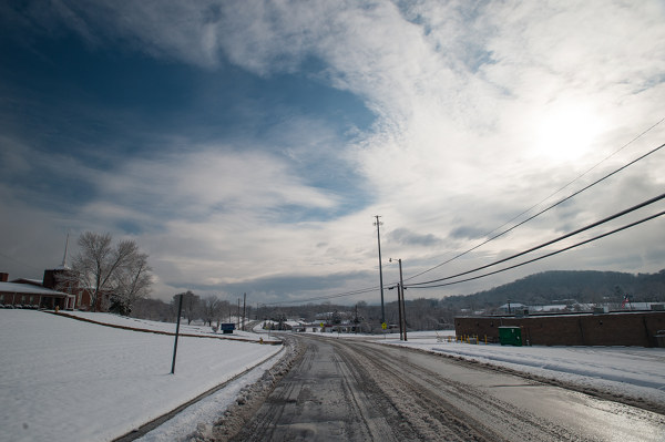 Snow on Robertsville Road on Feb. 26, 2015