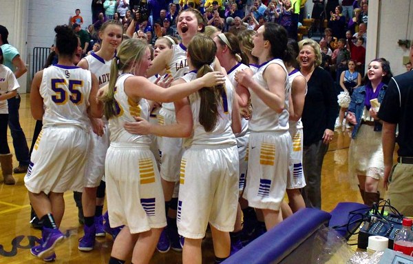 Oliver Springs Lady Bobcats Celebrate Sectional Win
