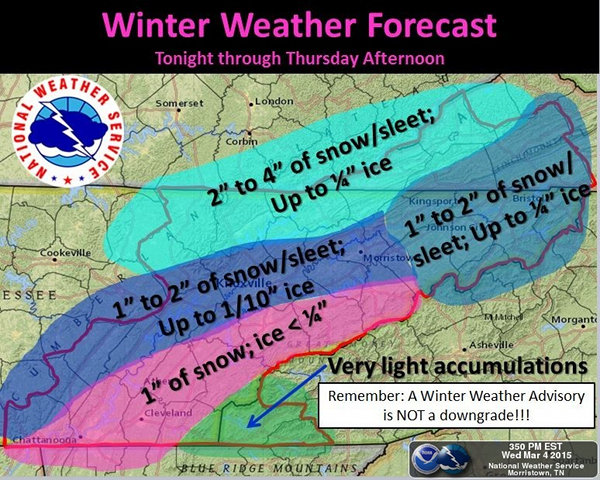Winter Weather Forecast March 4, 2015