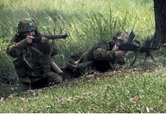 Battle of Normandy World War II Soldiers Reenactment