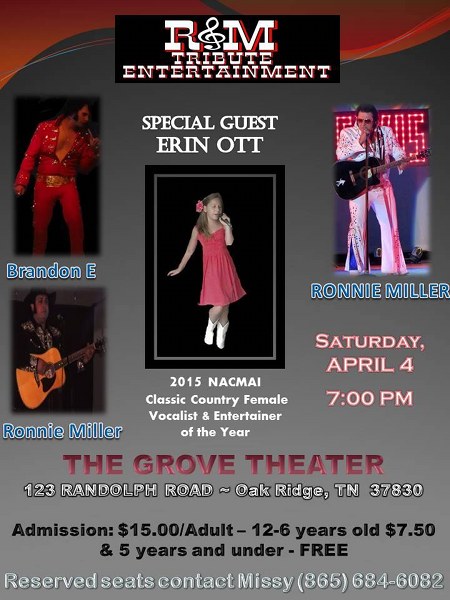 R&M Tribute Entertainment at Grove Theater April 2015