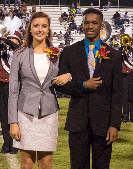 Kennedy Baker and Treston Henderson ORHS Homecoming Court 2015