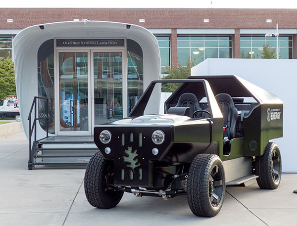 ORNL 3D-Printed House and Vehicle on Sept. 24, 2015