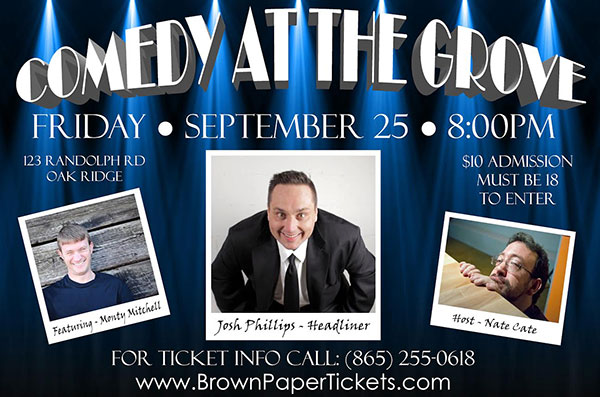 Comedy at the Grove on Sept. 25