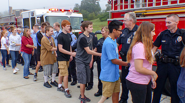 ORHS 9/11 Memorial Students and Staff and Police and Fire 2015