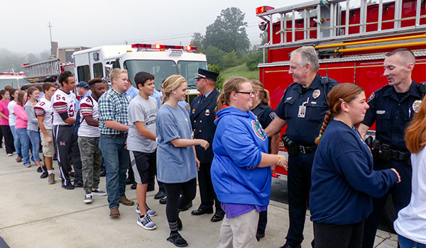 ORHS 9/11 Memorial Students and Staff and Police and Fire 2015