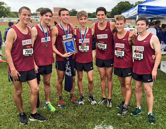 ORHS Boys Cross Country Team at McCallie Invitational on Sept. 26, 2015