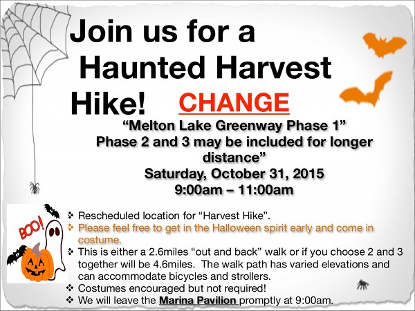 Haunted Harvest Hike Oct. 31, 2015