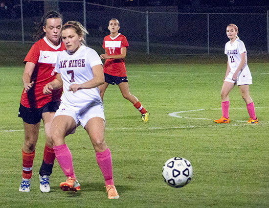 Lady Wildcats Reagan Madden and Alex Rouse and Halls on Oct. 13, 2015