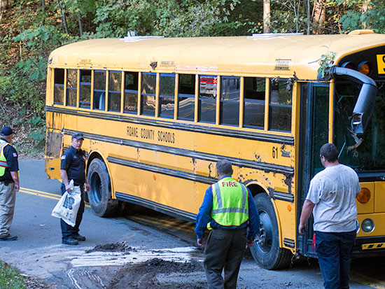 Roane County School Bus Crash Side on Oct. 21, 2015