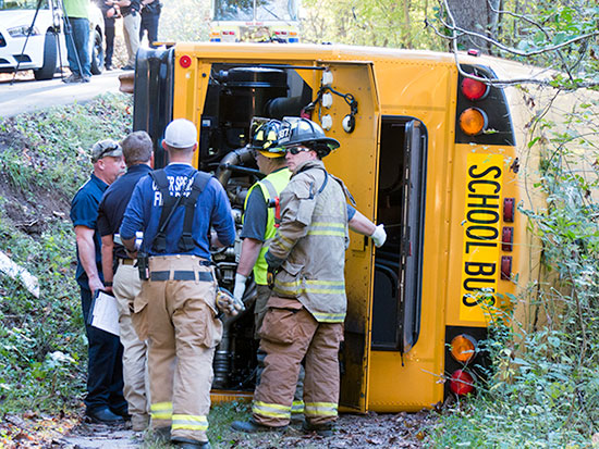 Roane County School Bus Crash Workers Oct. 21, 2015