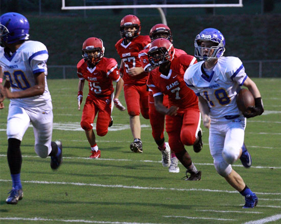 Jefferson Middle Jack Replogle Handoff and Robertsville Middle on Oct. 1, 2015