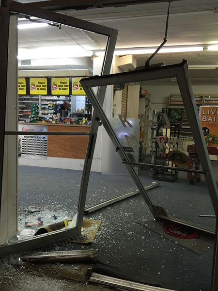 K&J Market Door Damage on Oct. 2, 2015