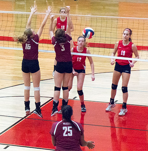 Halls Lady Red Devils and Oak Ridge Lady Wildcats District Volleyball Tournament Oct. 6, 2015