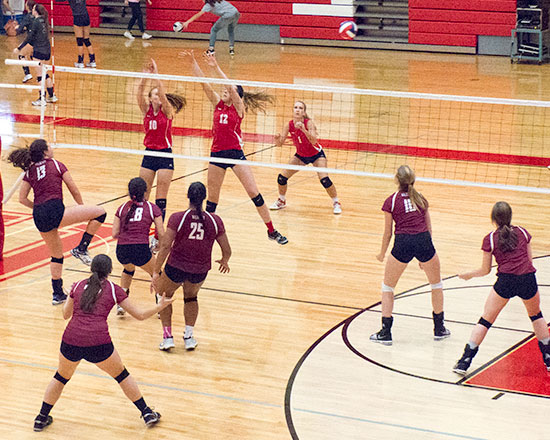 Halls Lady Red Devils and Oak Ridge Lady Wildcats District Volleyball Tournament Oct. 6, 2015