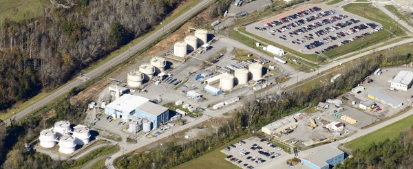 Y‑12 Waste Management’s proposed strategies for operations of the West End Treatment Facility (seen here) allowed processing of 718,000 gallons of production wastewater and eliminated generation of approximately 14,000 gallons of low-level radioactive waste sludge. (Photo courtesy Y-12)