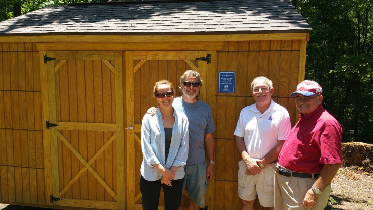 Pictured in the photo from left to right are Lynne and Michael McCutcheon, Agape House directors, along with Elks Lodge members John Calvert and Terry Standsberry. (Submitted photo)