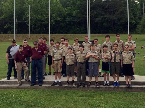 Boy Scouts at Anderson Memorial Gardens May 28 2016