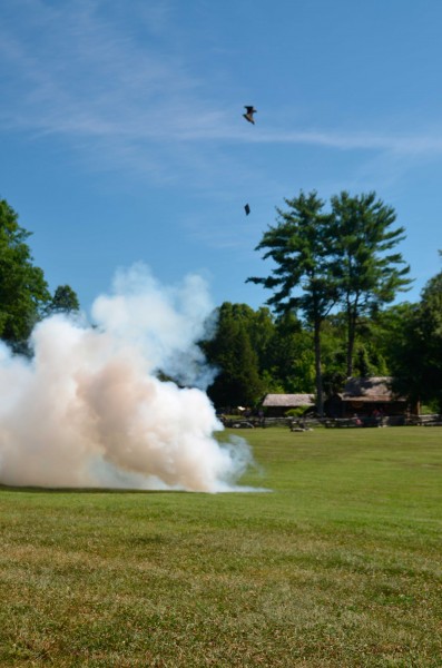 On July 4th, the Museum of Appalachia celebrates Independence Day in dramatic fashion. For nearly 30 years, the Museum has celebrated the Fourth of July by practicing the pioneer-tradition of â€œanvil-shooting.â€ (Photo courtesy Museum of Appalachia)
