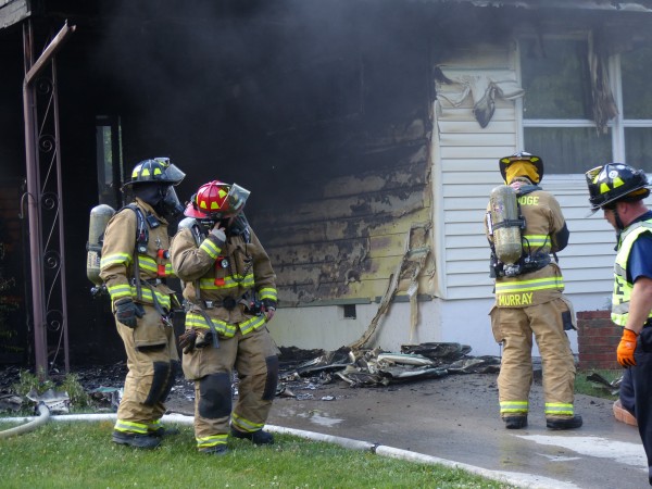 The Oak Ridge Fire Department puts out a house fire at 106 Wayside Road on Wednesday, June 15, 2016. (Photo by John Huotari/Oak Ridge Today)