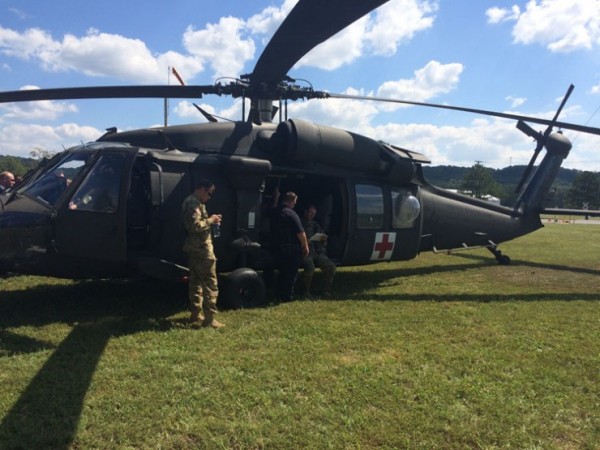 This week, the Tennessee Army National Guard is deploying their Blackhawk Medevac Helicopter to Oak Ridge for three days of joint training with Oak Ridge Fire Department firefighters. The training will wrap up on Thursday, Sept. 22, 2016. (Photo by City of Oak Ridge)