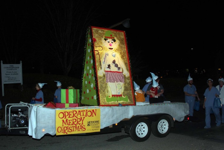 The Methodist Medical Center of Oak Ridge float in the 2015 Oak Ridge Christmas Parade. This year's parade will be held on Saturday, December 10, 2016. The theme is "Jingle All the Way." (Photo by Ray Smith)