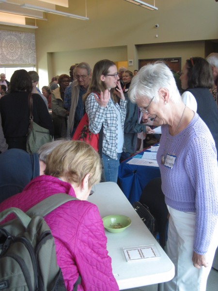 There were tables from 20 different progressive organizations at the "Standing in Solidarity" event hosted by the Anderson County Democratic Party at Oak Ridge Unitarian Universalist Church on Jan. 21, 2017. (Photo by Scott Julius)