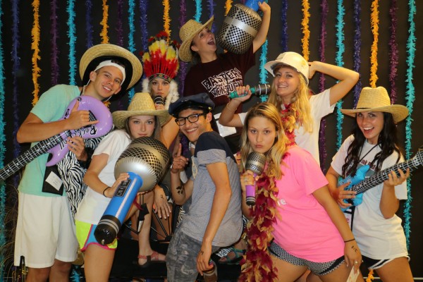 Students always enjoy the “photo booth” at Graduation Celebration. This was taken at the June 2016 party. (Submitted photo)