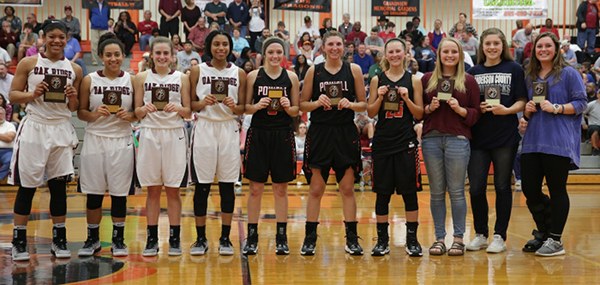 The District 3-AAA All Tournament Team is pictured above at Clinton High School on Tuesday, Feb. 21, 2017. (Photo by Luther Simmons)